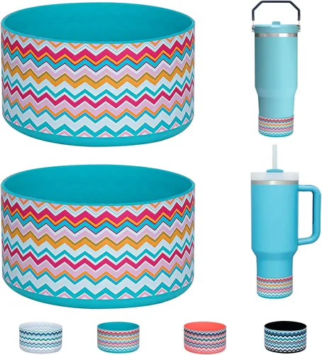 Vista 12 de WK IEASON 2 Piezas Protector de Base Tipo Bota para Vaso Stanley Quencher Adventure 40oz y Stanley IceFlow 20oz 30oz y Compatible con Botella de 3D