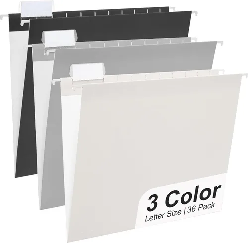 Vista 14 de Y YOMA Paquete de 6 Carpetas Colgantes con Degradado Tamaño Carta Carpetas Colgantes Decorativas Bonita Carpeta Organizadora para Gabinete
