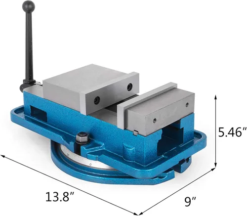 Vista 8 de Happybuy Tornillo de fresado de precisión ACCU de 5 pulgadas Tornillo de fresado de precisión de 5 pulgadas de ancho de mandíbula Prensa de taladro
