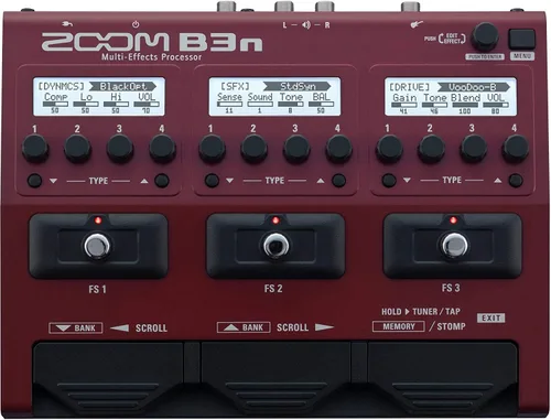 Vista 2 de Zoom B3n - Pedal de procesador multiefectos para guitarra de bajo, con más de 60 efectos incorporados, modelado de amplificador, efectos estéreo
