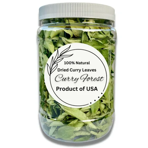 Vista 11 de CurryForest Hojas de curry secas de primera calidad, 100% naturales, sin pesticidas, cultivadas en Estados Unidos, secado al aire, 0.35-0.53 oz