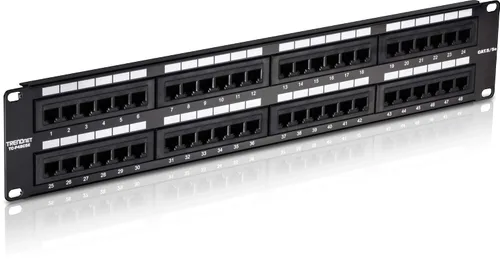 Vista 10 de Parche de panel de 8 puertos Cat5/5e TRENDnet para montar en pared o estanterías, sin blindaje