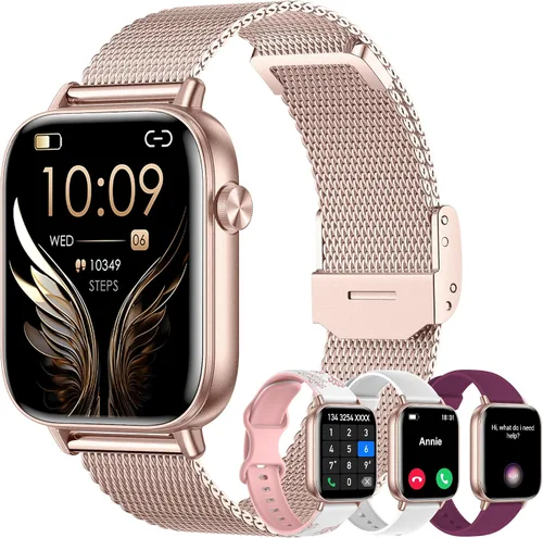 Vista 11 de Reloj inteligente de 1.83 pulgadas para mujer con llamada Bluetooth (respuesta/marcación), rastreador de actividad física con más de 100 modos