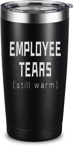 Vista 8 de ARIABLE World's Okayest Employee - Vaso de acero inoxidable de 20 onzas, grabado con láser, divertido regalo para empleados, taza de café aislada al