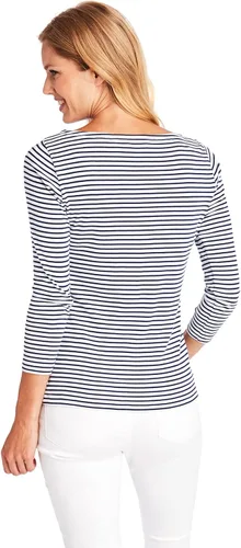 Vista 2 de vineyard vines Camiseta simple de cuello bote para mujer