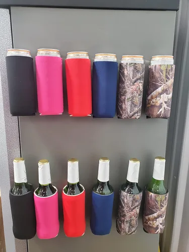 Vista 5 de QualityPerfection Funda magnética delgada para enfriar latas, cerveza/energía, 3 imanes vs 2 imanes, industria estándar, 12 onzas, tamaño delgado
