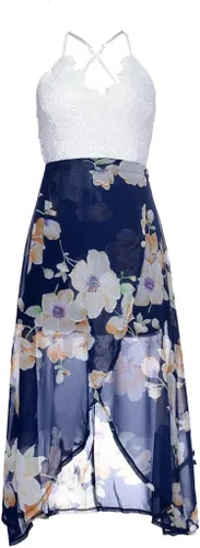 Vista 3 de Blooming Jelly Vestido largo de verano para mujer sin mangas con cuello en V profundo asimétrico floral