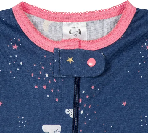 Vista 2 de Gerber Pijama con pies para bebés y niñas, paquete de 4