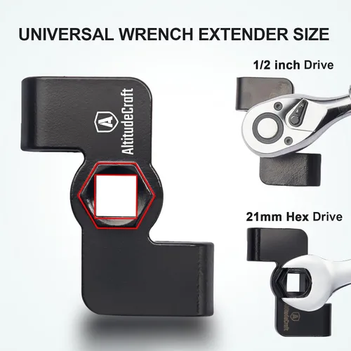 Vista 6 de Juego de extensor de llave y extensor de llave, unidad de 1/2 pulgada y extensión de llave de 13.5 pulgadas, llave de extensión