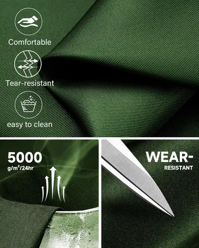 Vista 7 de iCreek Pantalones de lluvia para mujer, impermeables, transpirables Verde militar