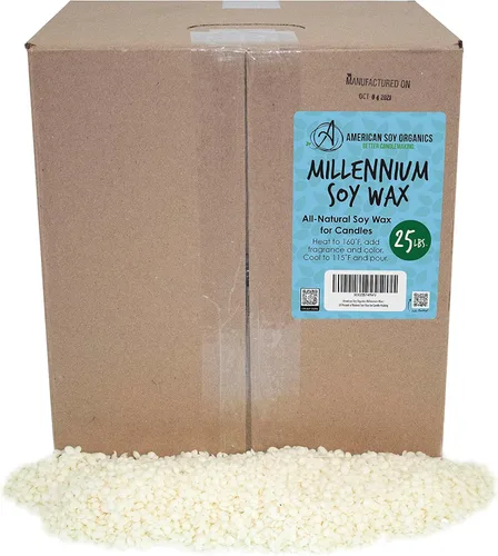 Vista 6 de American Soy Organics - Bolsa de 5 libras de cera de soja natural Millennium Wax para hacer velas