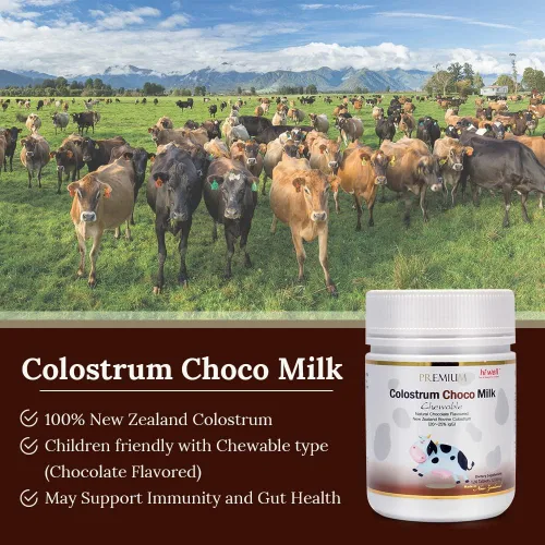 Vista 4 de Hi Well Premium - Leche de choco de calostro alimentado con pasto 150 tabletas de calostro bovino de Nueva Zelanda