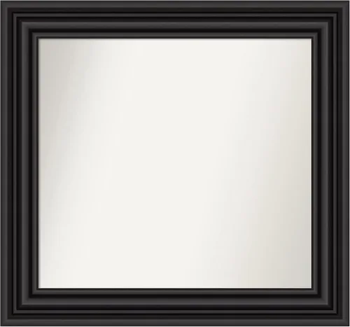 Vista 398 de Amanti Art Espejo personalizado, espejo de baño negro puente, espejo de pared o espejo de tocador de baño sobre el fregadero (26 x 26 pulgadas)