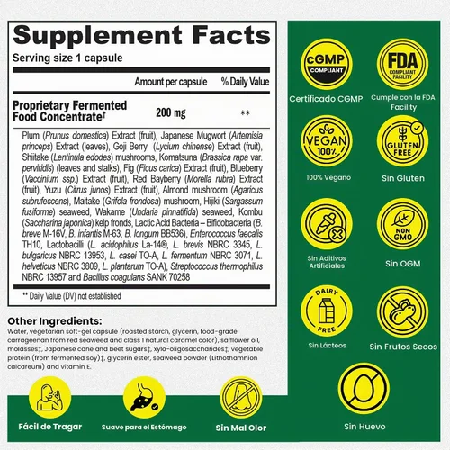 Vista 6 de Fórmula original de probióticos Dr. Ohhira's de Essential Formulas, EF-12127, 30, 1, 1