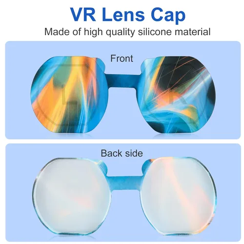 Vista 3 de Protector de lente compatible con PSVR2, cubierta de lente compatible con lentes PS VR 2, silicona suave, lavable, a prueba de polvo, antiarañazos