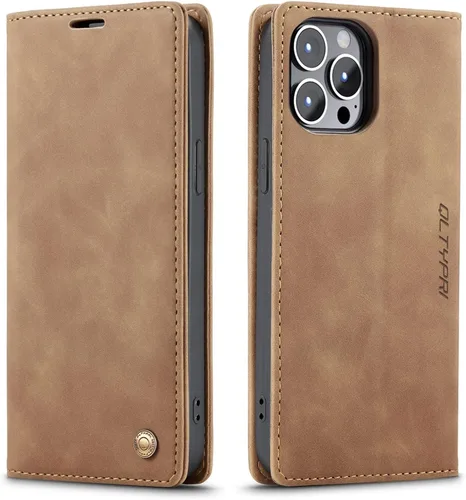 Vista 87 de QLTYPRI Para iPhone Air Case Wallet Con Tarjetero, Vintage PU Cuero Kickstand Cierre Magnético A Prueba De Golpes Folio Libro Funda Para IPhone 17