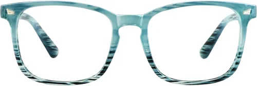 Vista 8 de Lentes cuadrados vintage con bloqueo de luz azul, antifatiga ocular, filtro UV, para computadora, lentes anti-luz azul para hombres y mujeres Ámbar