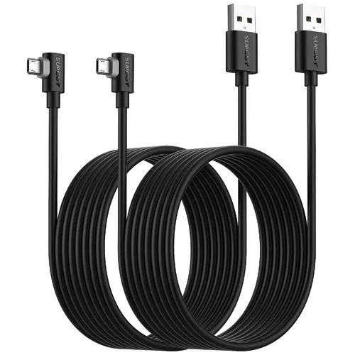 Vista 14 de SUNGUY Cable micro USB corto de 6 pulgadas de 90 grados, 2 unidades, cable micro USB de ángulo recto de carga rápida y sincronización de datos