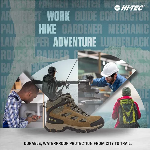 Vista 2 de HI-TEC Yosemite WP - Botas de senderismo impermeables para hombre, ligeras, transpirables, para exteriores, para senderismo