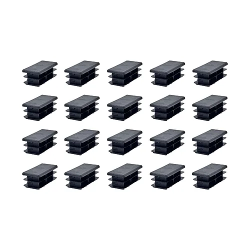 Vista 10 de Outwater Tapones rectangulares de plástico de 1-1/2 x 3 pulgadas para tubos, tapón de acabado para silla de tubo rectangular, protector de suelo, se