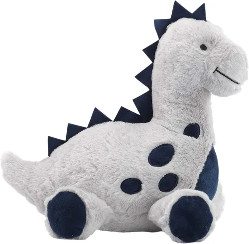 Vista 3 de Lambs & Ivy Muñeco de peluche de dinosaurio azul/gris para bebé, juguete de dinosaurio de peluche de Spike