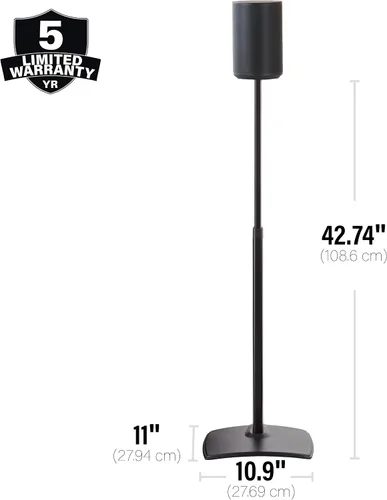 Vista 4 de Sanus WSSE1A2-B2 - Soportes para altavoces de altura ajustable para Sonos Era 100™ (par)