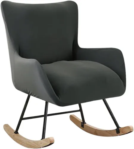 Vista 13 de Funda elástica para silla mecedora de guardería, funda estampada para sillón con acento mecedor, para sala de estar, dormitorio, oficinas, 01