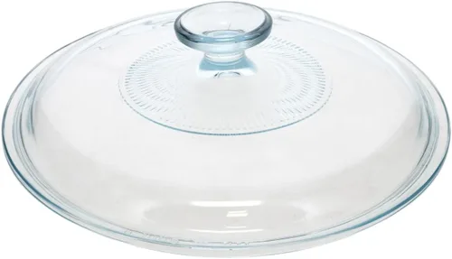 Vista 4 de CorningWare G-5C - Tapa de vidrio de repuesto redonda acanalada transparente de 1.5 cuartos de galón