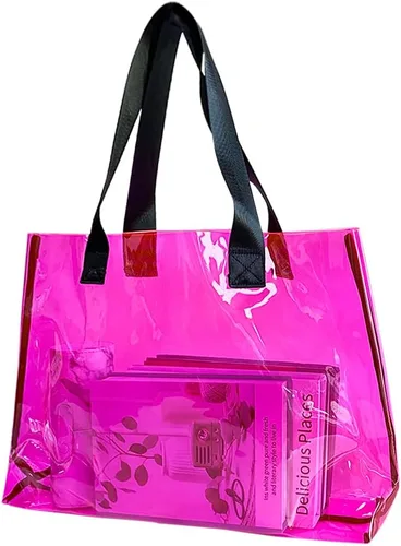 Vista 10 de Bolsa grande transparente – Versátil, impermeable, resistente a las manchas, bolsa de hombro transparente para el trabajo