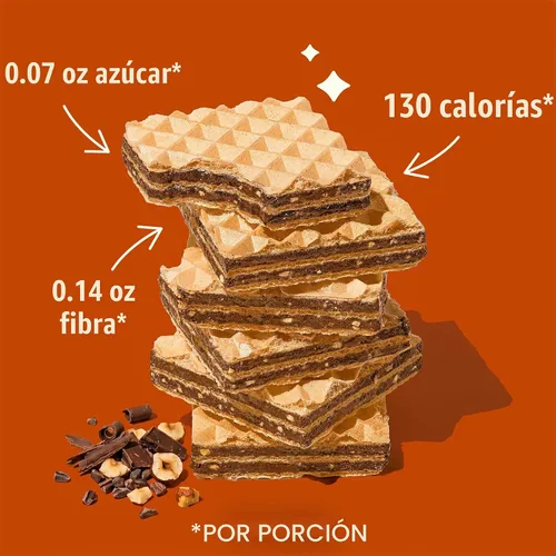 Vista 5 de Rip Van Galletas de oblea de chocolate y avellana, 0.14 oz de carbohidratos