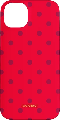 Vista 15 de Carcasa para iPhone 17 con diseño de lunares de sandía rojos
