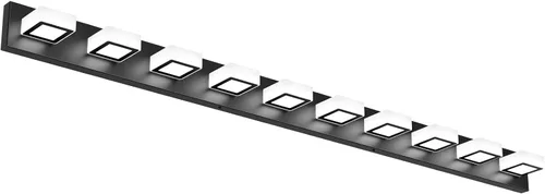 Vista 49 de Ralbay - Luz LED negra para tocador de baño, moderna, atenuable con 5 temperaturas de color, accesorios de iluminación de pared de acrílico negro
