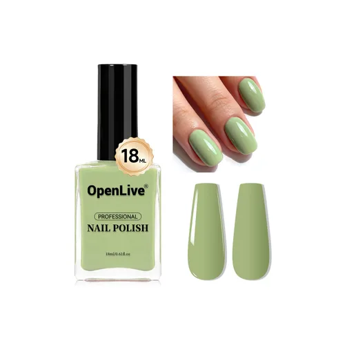 Vista 15 de OpenLive Esmalte de uñas negro de 0.6 fl oz, gran volumen, secado rápido, secado rápido y de larga duración, arte de uñas de color para bricolaje