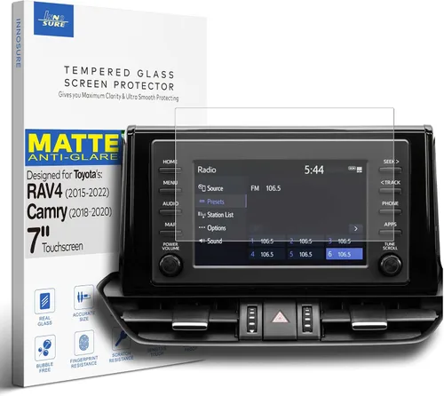Vista 9 de Protector de pantalla de cristal prémium para Toyota RAV4 (2015-2022), Camry (2018-2020) Accesorios de pantalla táctil multimedia de 7 pulgadas