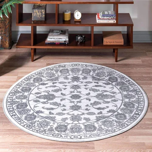 Vista 18 de Unique Loom Boston Collection - Alfombra rectangular de 2 x 3 pies y 1 pulgada, color gris y marfil
