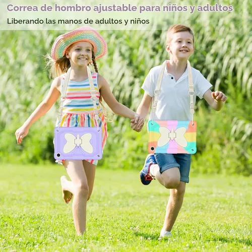 Vista 4 de HOGENL Funda para Samsung Galaxy Tab A9+/A9 Plus de 11 pulgadas 2023, funda protectora para tableta Galaxy Tab A9+ para niños y niñas con correa