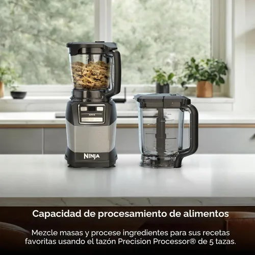 Vista 4 de Ninja Sistema de cocina compacto, Auto-iQ, 1200W, jarra de 72 onzas, gris