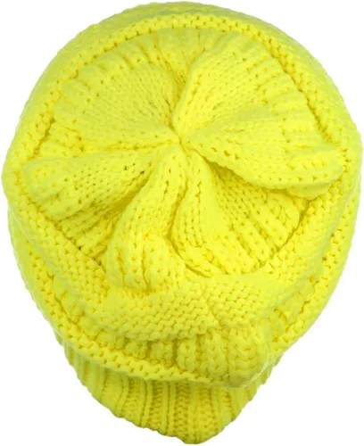 Vista 586 de C.C Trendy Warm Chunky Soft Stretch Cable Knit Beanie