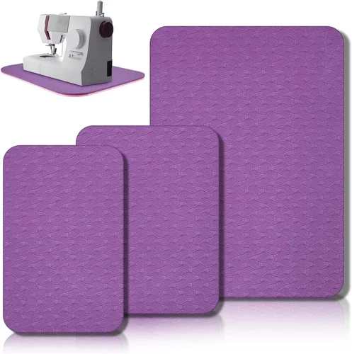 Vista 18 de Drydiet 3 Piezas Tapetes Silenciadores para Máquina de Coser Tapete de Pedal Almohadilla para Máquina de Coser Goma Antideslizante que se Mantiene