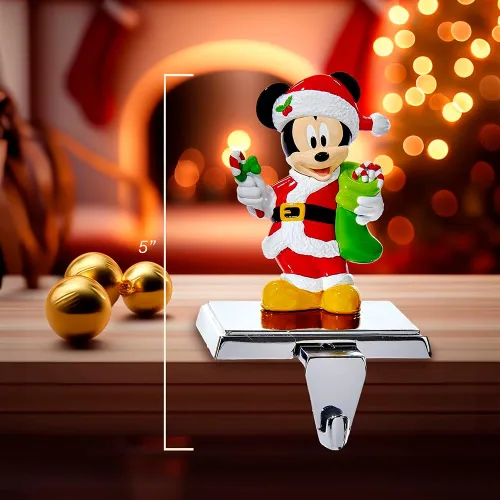 Vista 8 de Kurt Adler Gancho para calcetín con diseño de Mickey Mouse