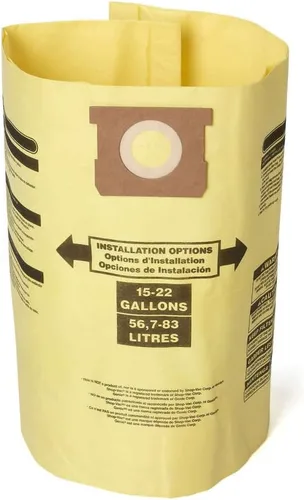 Vista 5 de Se adapta a la bolsa de polvo Shop Vac. For General Debris, Fits Most 5 to 8 Gallon Shop Vacuums, Collects Dry Only Debris, Reduces Cleanup Time