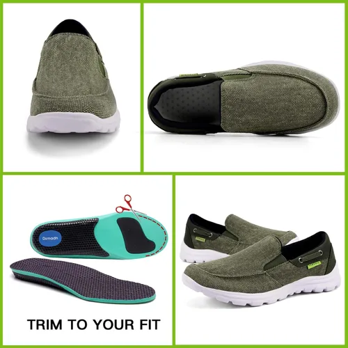 Vista 3 de Zapatos sin cordones para hombre, zapatos de lona para fascitis plantar con soporte para el arco, zapatos ortopédicos cómodos de invierno para mayor