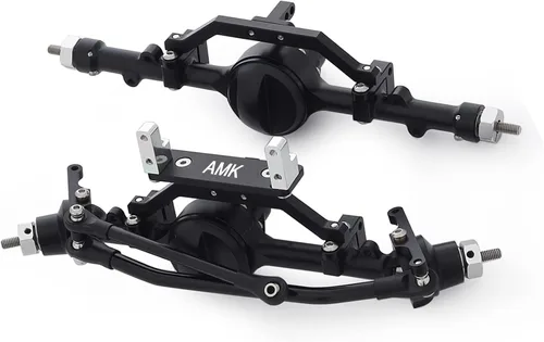 Vista 11 de Aleación de aluminio CNC eje delantero completo para 1/10 RC Crawler RC4WD Ge-Lande II TF2 D110 Yo-ta II Ejes (negro)