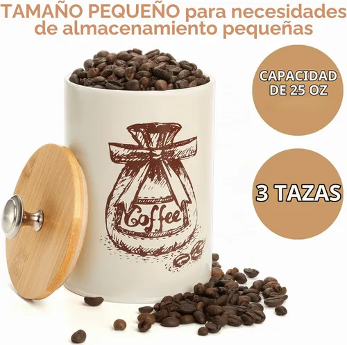 Vista 3 de Juego de recipientes pequeños para encimera de cocina, juego de recipientes de café de 25 onzas, recipiente de cocina vintage de metal, paquete