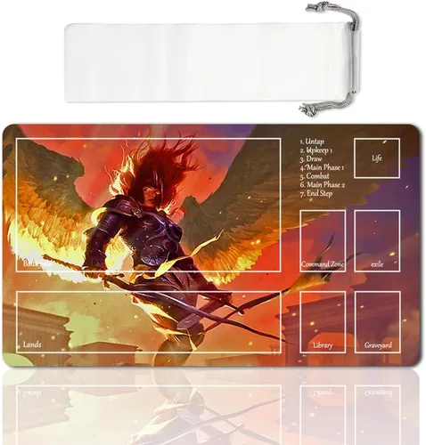 Vista 6 de Juego de mesa MTG Playmat Games Tamaño 60X35 cm CCG Compatible para TCG RPG CCG Play Mats (Ajani Steadfast-Zone)