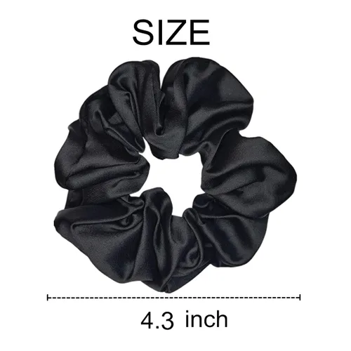 Vista 3 de 12 ligas suaves de seda satinada para el cabello, bandas de moda, lazos elásticos, soportes para cola de caballo, accesorios para mujeres y niñas