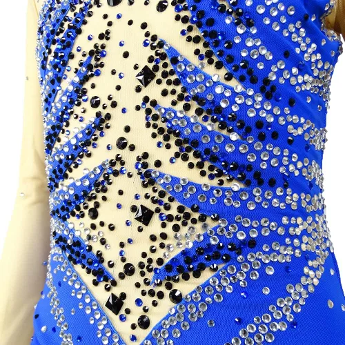Vista 5 de LIUHUO Vestido de patinaje sobre hielo Vestido de patinaje artístico para mujer