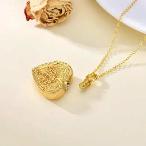 Vista 3 de SOULMEET Joyería de cremación para cenizas, collar de urna de plata esterlina para cenizas, mujeres y hombres, joyas de recuerdos de aprecio