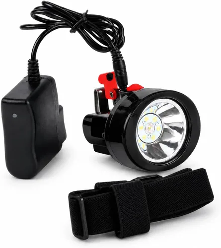 Vista 9 de Linterna frontal LED recargable, resistente al agua, a prueba de explosiones, casco de alta potencia con largo tiempo de funcionamiento para minería