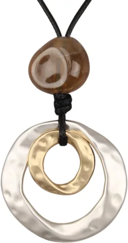 Vista 11 de Collares bohemios para mujer, colgante largo de madera, collar vintage, collar de cadena de suéter, joyería hecha a mano Collar de cuentas